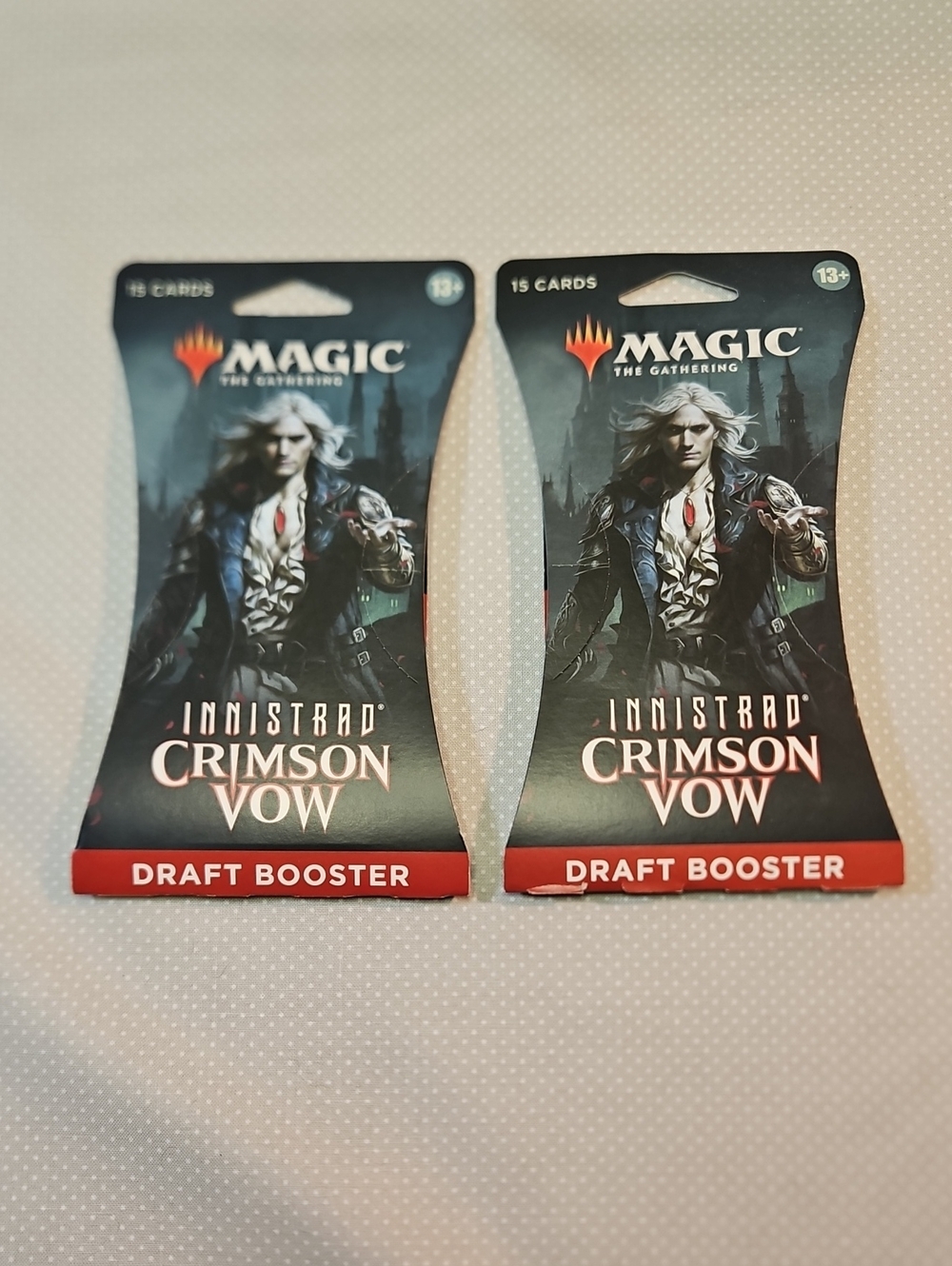 2021 MTG Innistrad Crimson Vow 15 Card Draft Boosters Sleeved Sealed.